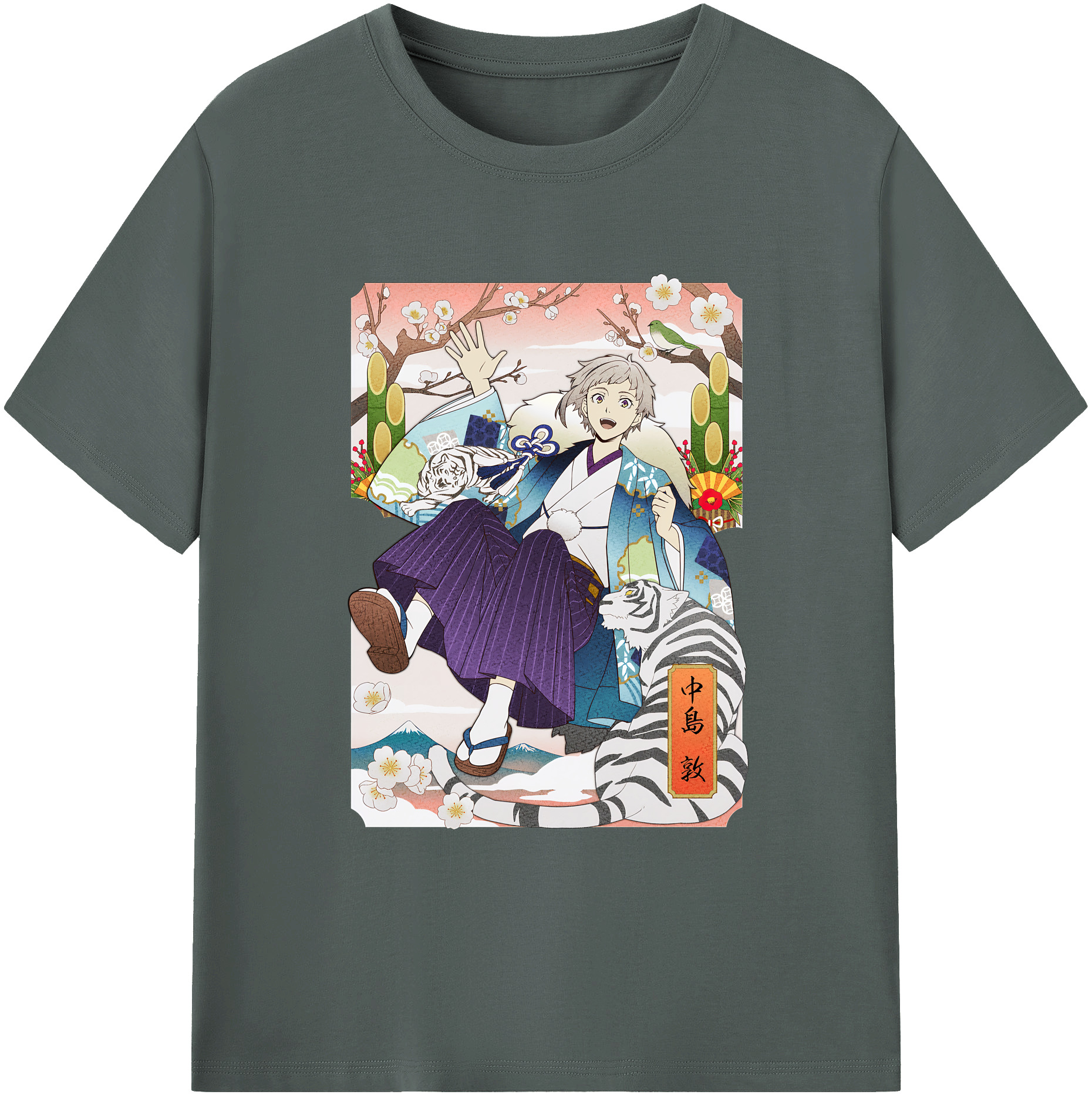 （画像用） 文豪ストレイドッグス Bungo Stray Dogs 綿100％ メンズ半袖Tシャツ｜肌触りやわらか＆通気性